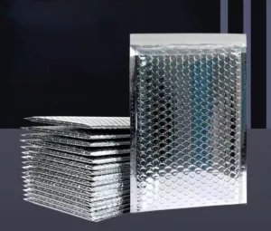 10 Pack Antistatic ESD Safe Shielding Bubble Bag,Silver Aluminum-plated Film Bag for Packing Electronic Accessories Anti-vibration (Silvery Color/Size 310x350mm)