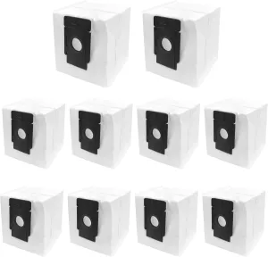 10 Pack Disposable Dust Bags Replacement for Tapo RV30 Plus / RV10 Plus / RVA200 Robot Vacuum (Not Fit MAX Series)
