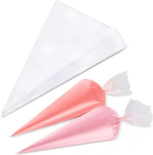 100pcs 18 Inch Disposable Piping Bags, Anti Burst Icing Bags for Cream Frosting, Cakes and Cookies Decoration
