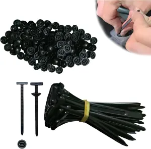 100Pcs Nylon Universal Cable Tie Buckle, 2025 New Heavy Duty Self-Locking Nylon Zip Ties Holder, Multipurpose Plastic Cable Ties Tool for Car Daily Repair Quick Fix