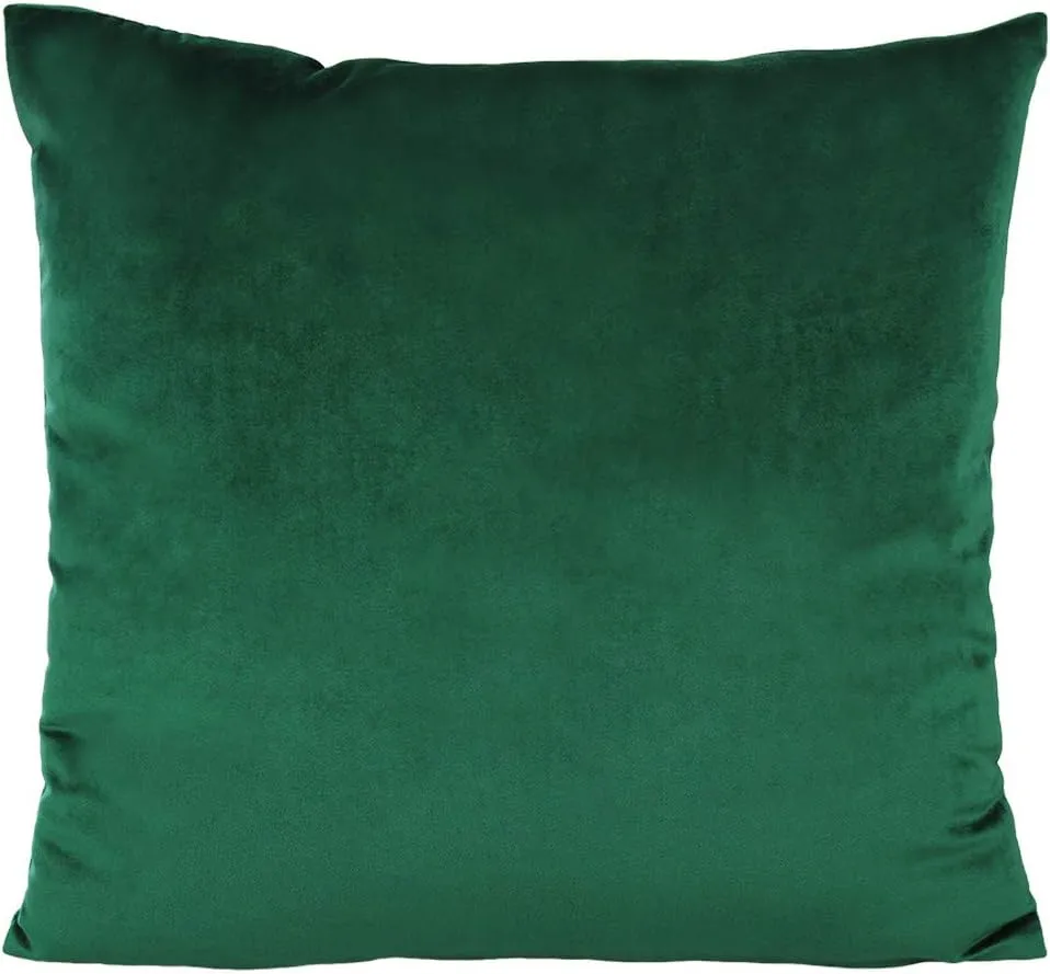 16x16 Throw Pillow Covers Set of 2 Dark Green Velvet Emerald Green Christmas Decor Xmas Decorative Cushion Cases Home Decoration for Car Couch Sofa Bedroom Office