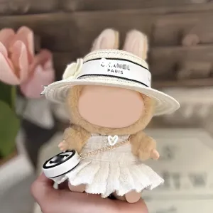 17cm Doll Clothes 3-Piece Luxury Velvet Boutique Set with Hat & Handbag | Premium Fashion Outfit for 6.7" Collectible Dolls Photoshoot & Display (No Doll Included)