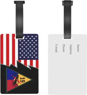 19th Esc Shoulder and America Luggage Tags for Suitcases Travel Tags ID Labels for Women Men Travel Bag Luggage Accessories