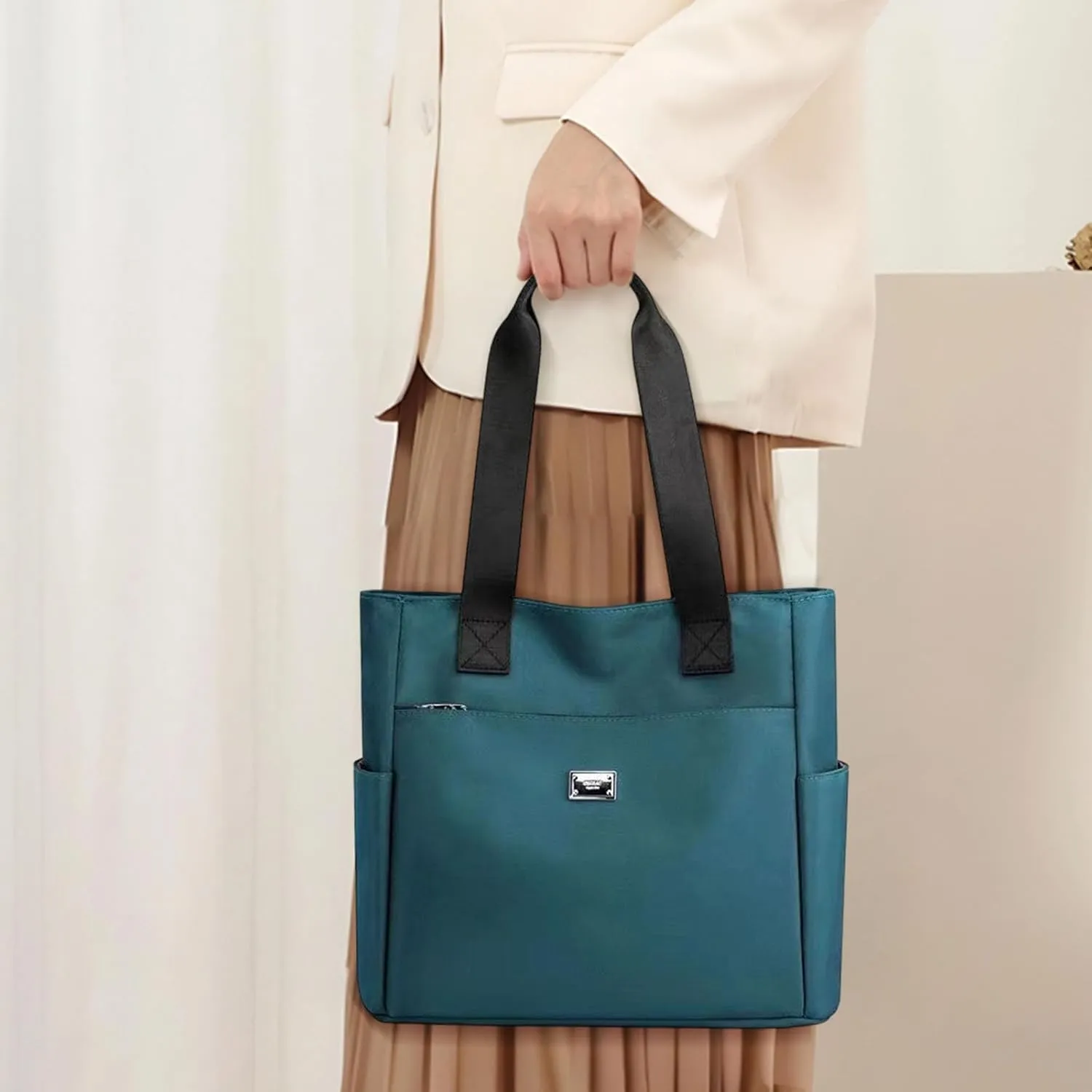 2025 Fashion Women Tote Shoulder Bag, Multi Pockets, Large Capacity, Nylon Shoulder Bag, Beach Bags Crossbody Bags