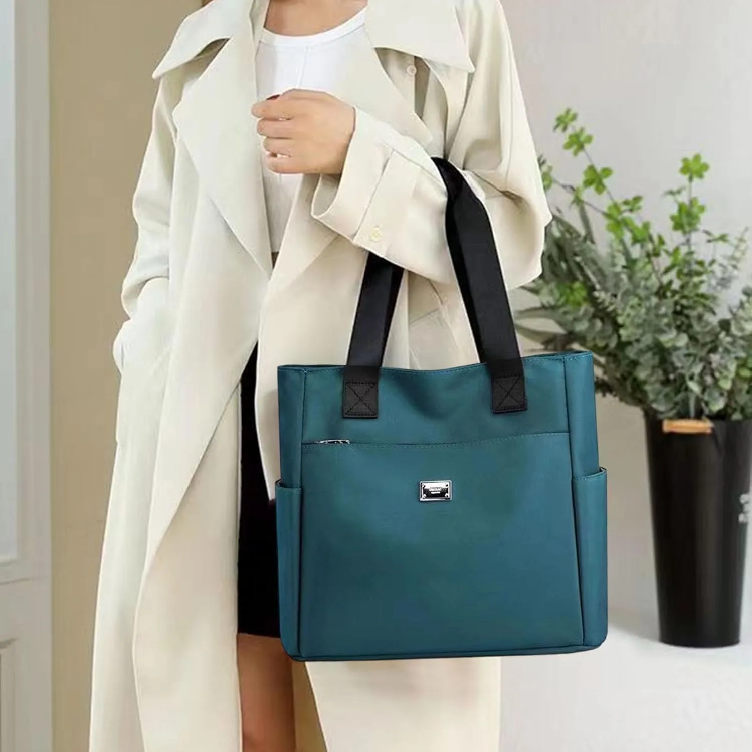2025 Fashion Women Tote Shoulder Bag, Multi Pockets, Large Capacity, Nylon Shoulder Bag, Beach Bags Crossbody Bags