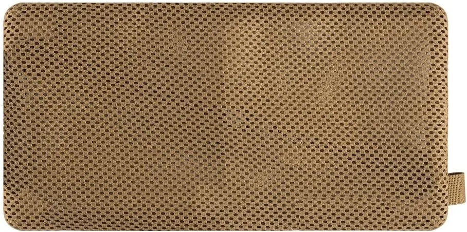 2PC Tactical Carry On Zipper Mesh Pouch, Insert Organizer Utility Admin Pouch Travel Organizer EDC Bag Toiletry Kit Set Storage Case 12X6 inch (Tan)