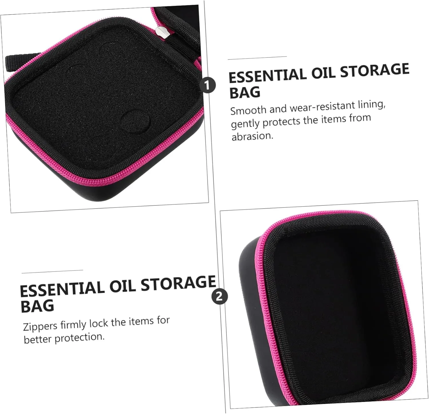2pcs 9 15 Essential Grids Holder Oil Case Er Bottles Oils Pouch Bag Shockproof Storage Carrying Ml, Rosyx3pcs, 9x8x6cmx3pcs
