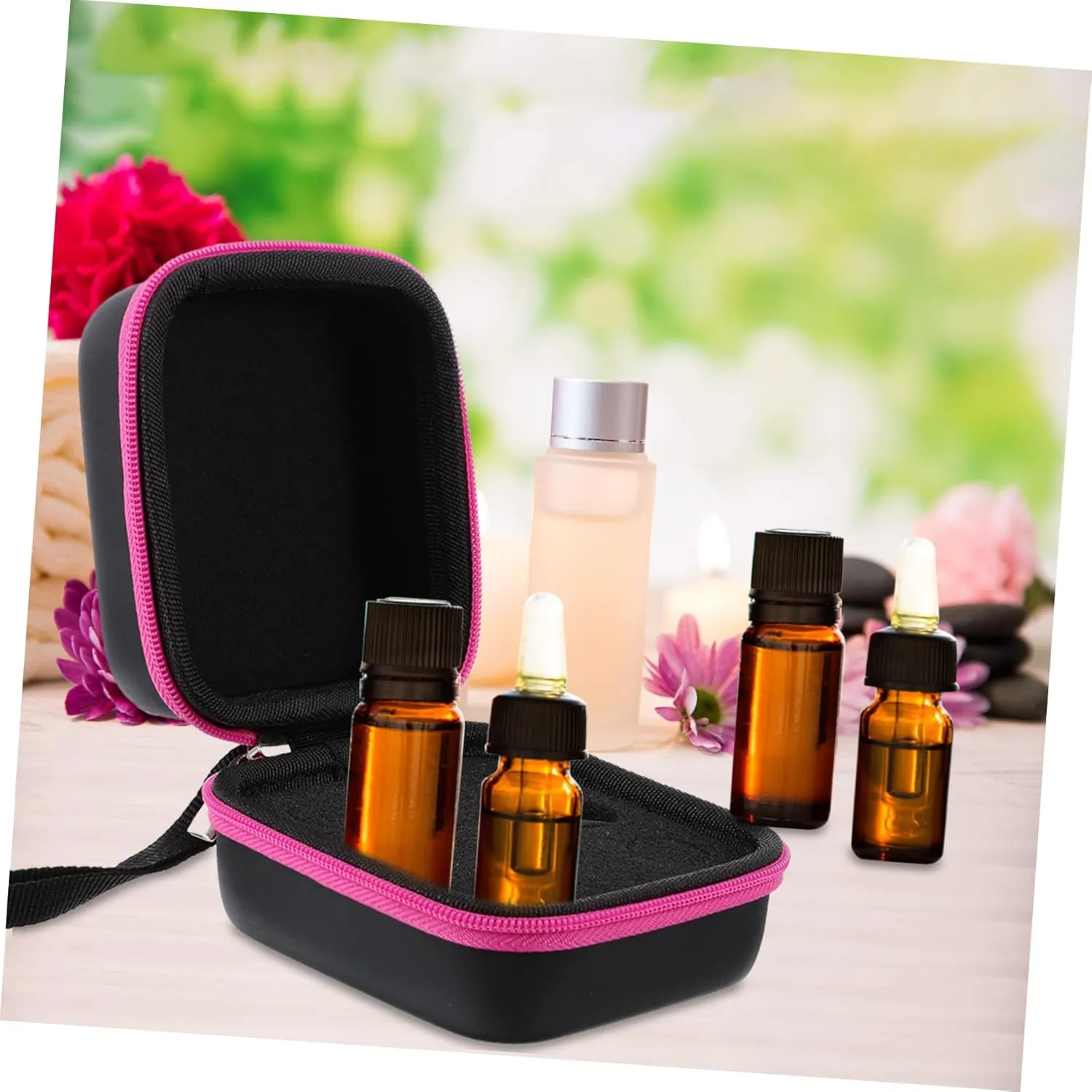 2pcs 9 15 Essential Grids Holder Oil Case Er Bottles Oils Pouch Bag Shockproof Storage Carrying Ml, Rosyx3pcs, 9x8x6cmx3pcs