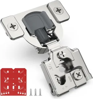 30 Pack 1/2" Overlay 3D Soft Close Concealed Hinge for Face Frame Door, Self Closing Hinges, 105° Smooth Slow Close Quite, Hidden Stainless Steel Hinge for Kitchen Cabinet Door, Satin Nickel