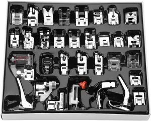 32 PCS Sewing Machine Presser Foot Feet Kit Set,for Brother, Baby Lock, Singer, Elna, Toyota, New Home, Simplicity, Janome, Kenmore Sewing Machine