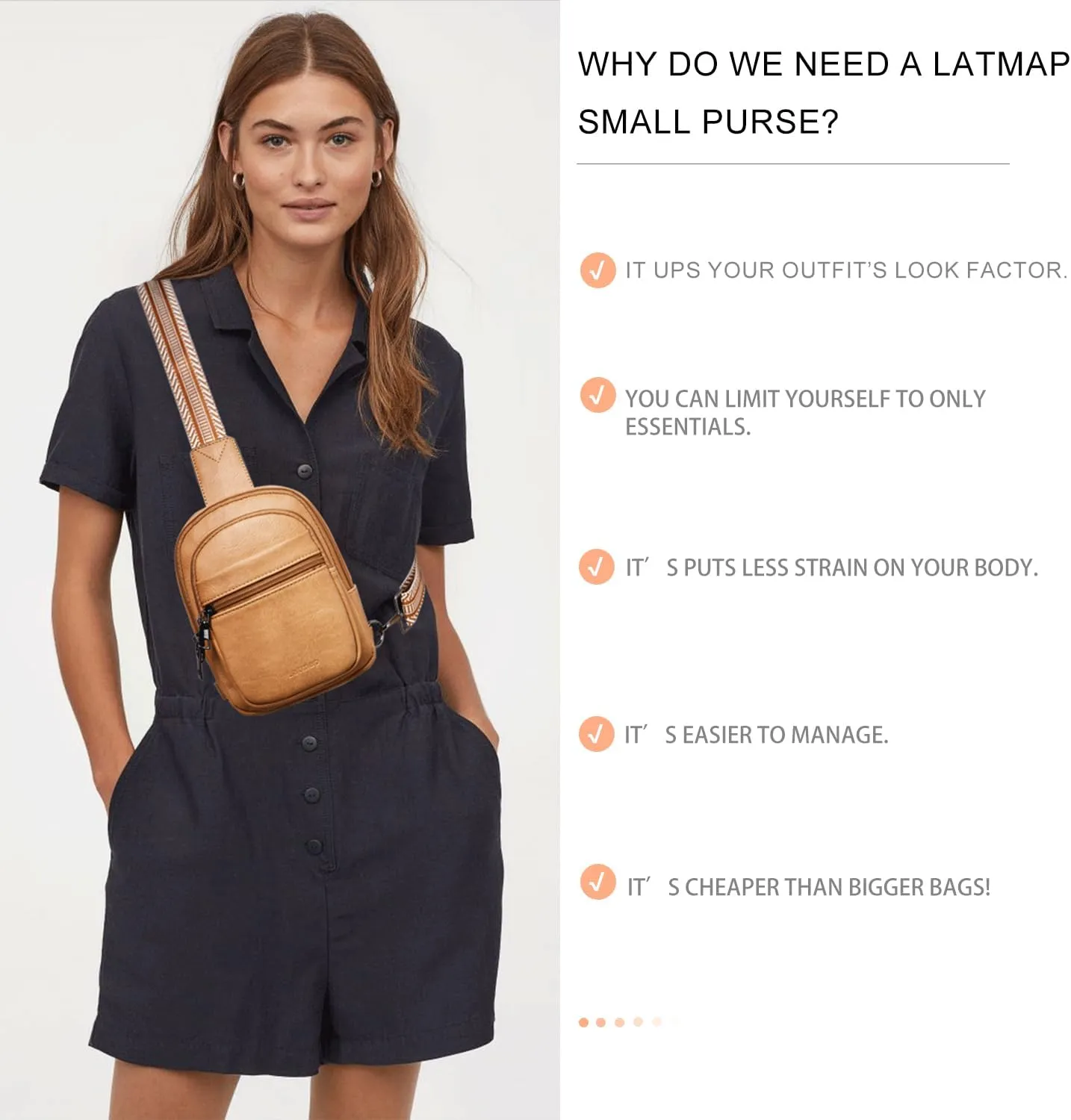 3L SMALL Sling Bag Fanny Packs For Women Men Mini Crossbody Chest Belt Travel Bag Purse Handbag Faux Leather Fashion Cute