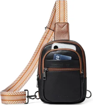 3L SMALL Sling Bag Fanny Packs For Women Men Mini Crossbody Chest Belt Travel Bag Purse Handbag Faux Leather Fashion Cute