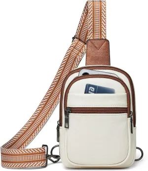 3L SMALL Sling Bag Fanny Packs For Women Men Mini Crossbody Chest Belt Travel Bag Purse Handbag Faux Leather Fashion Cute