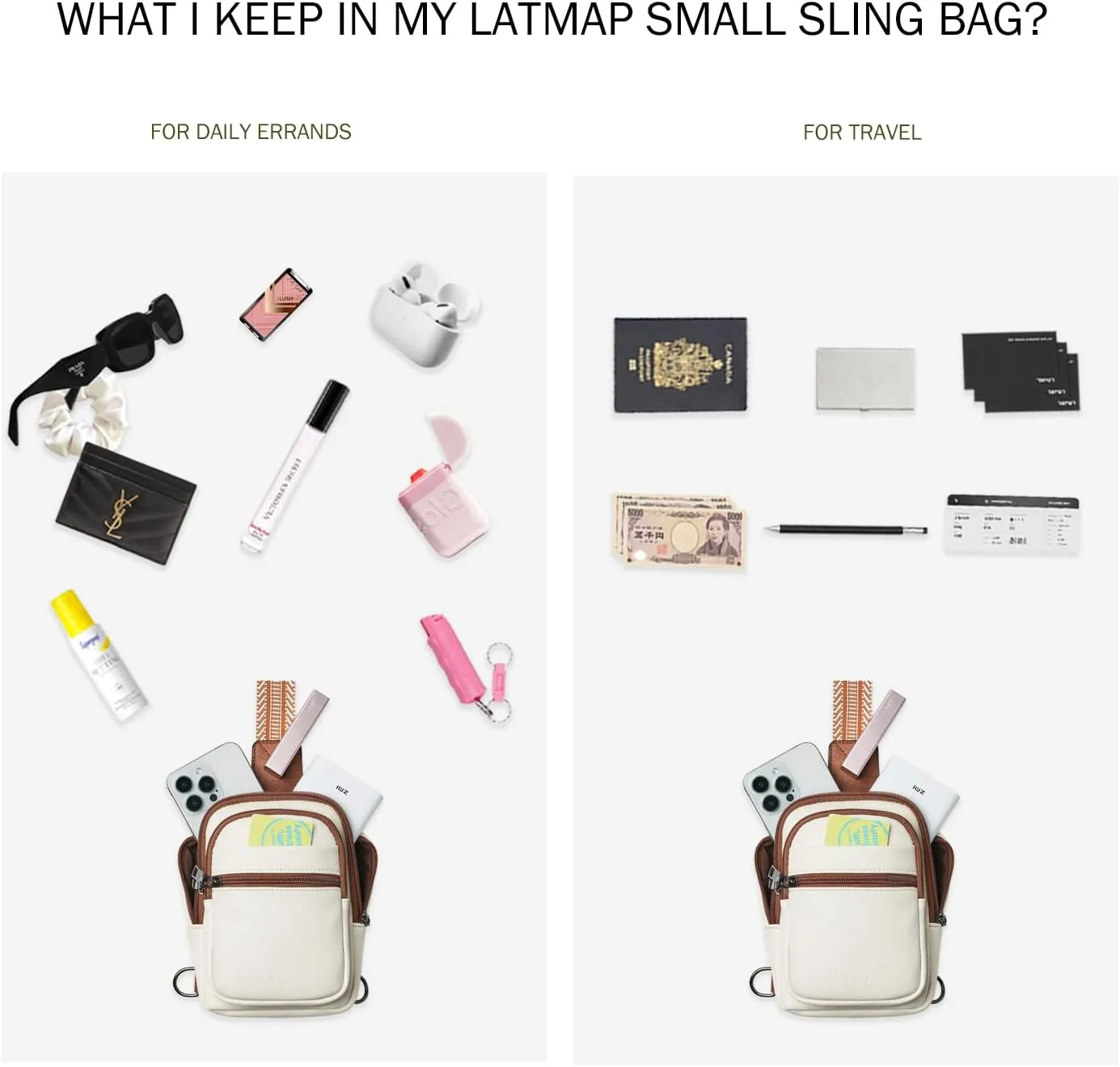 3L SMALL Sling Bag Fanny Packs For Women Men Mini Crossbody Chest Belt Travel Bag Purse Handbag Faux Leather Fashion Cute