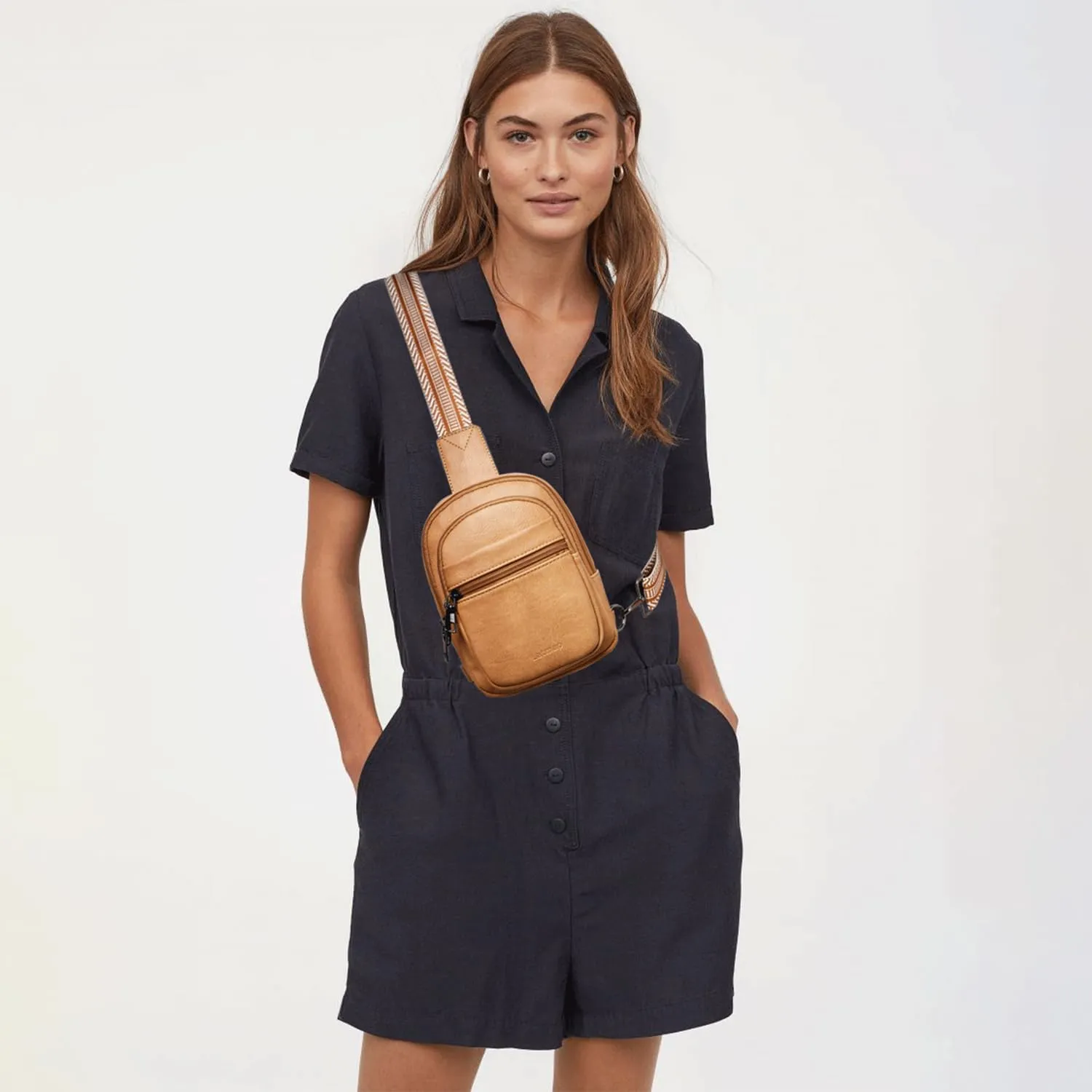 3L SMALL Sling Bag Fanny Packs For Women Men Mini Crossbody Chest Belt Travel Bag Purse Handbag Faux Leather Fashion Cute
