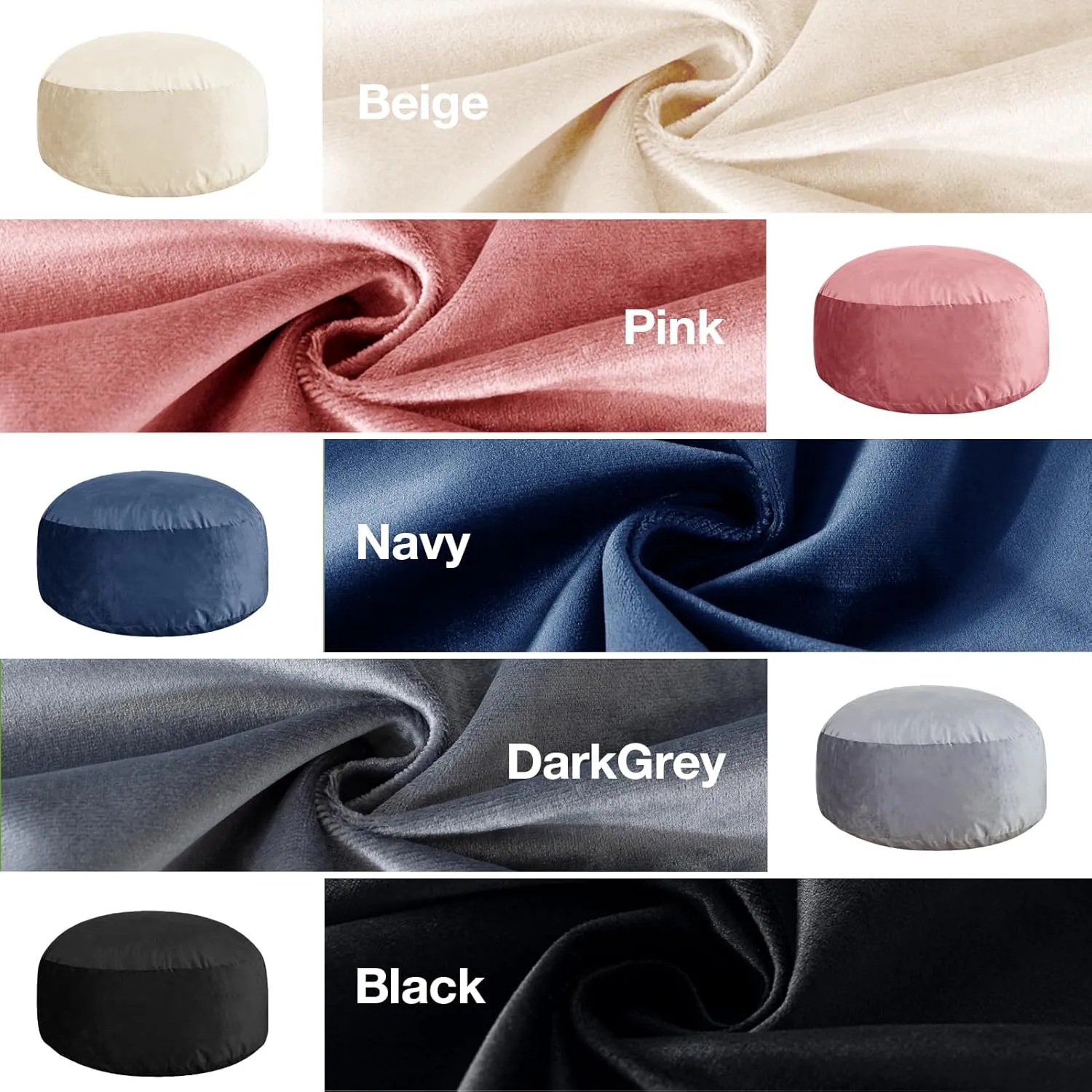 4 Ft Bean Bag Chair, Memory Foam Bean Bag Chairs for Adults with Filling, Round Bean Bag Sofa with Filler Included, Beanbags with Soft Dutch Velvet Fabric,4 Foot,Pink