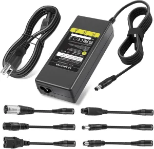 42V 2A Universal Scooter Charger with 7 Connections, 7 in 1 for Jetson, Gotrax Bike Electric Scooter, ninebot Electric Scooter Charger for 36V 10S Li-ion Battery.
