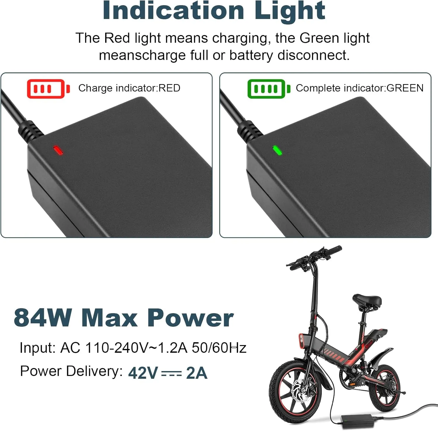 42V 2A Universal Scooter Charger with 7 Connections, 7 in 1 for Jetson, Gotrax Bike Electric Scooter, ninebot Electric Scooter Charger for 36V 10S Li-ion Battery.
