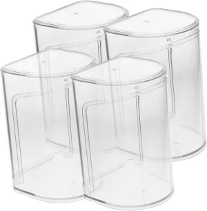 4pcs Doll Display Boxes Sealing Collectible Dolls Display Case Simple Style Models Boxes Sealed Doll Boxes Wall Mountable or Desktop Display