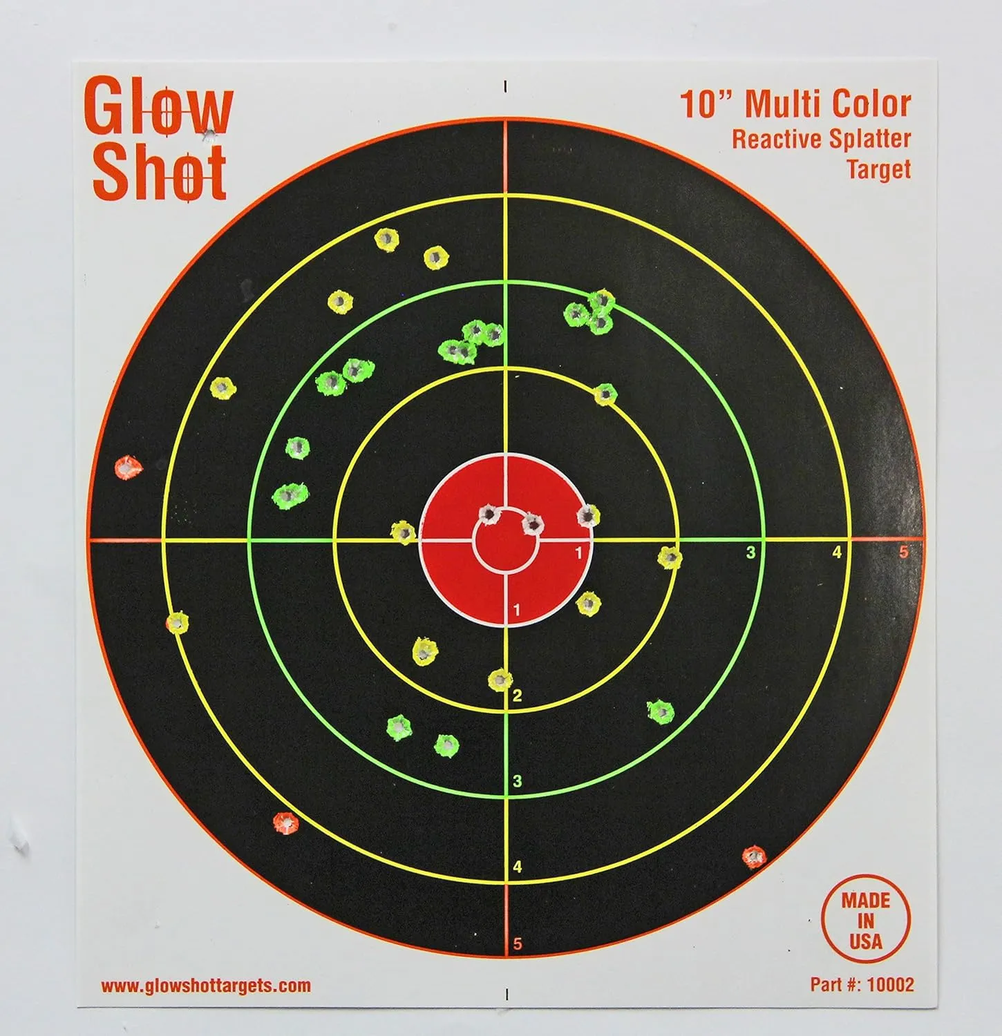 50 Pack - 10" Reactive Splatter Targets - Glowshot - Multi Color - Gun and Rifle Targets - Glow Shot