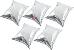 5Pcs Beverage Storage Pouch,Portable 20L Wine Purse Refill Bag Liquid Storage Pockets with Butterfly Valve