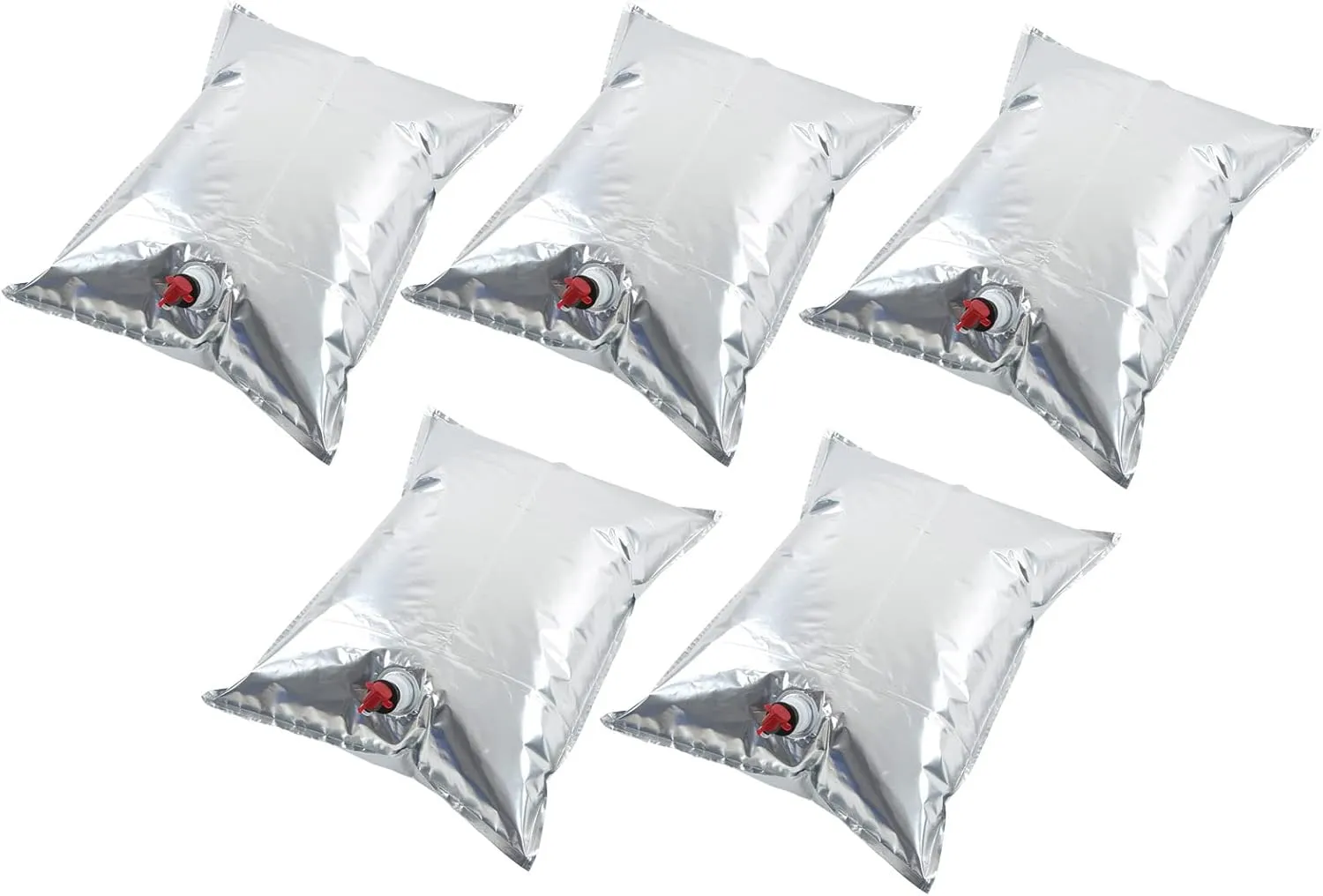 5Pcs Beverage Storage Pouch,Portable 20L Wine Purse Refill Bag Liquid Storage Pockets with Butterfly Valve