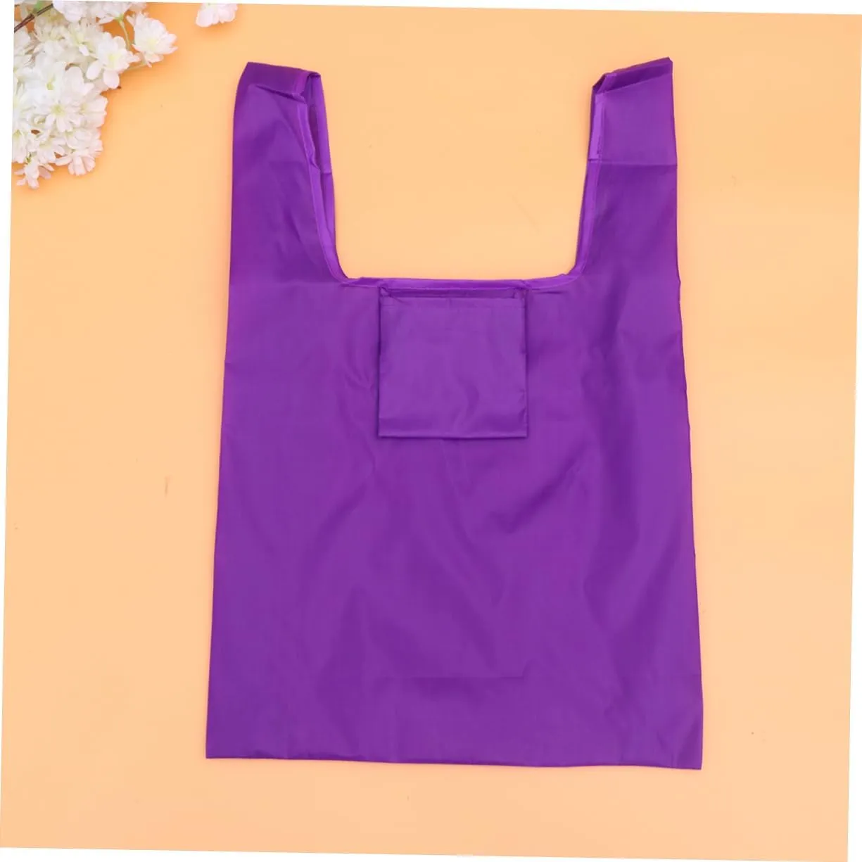 Alipis Foldable Large Capacity Shopping Bags Purple Storage Pouch for Grocery and Outdoor Use Portable Tote Bag
