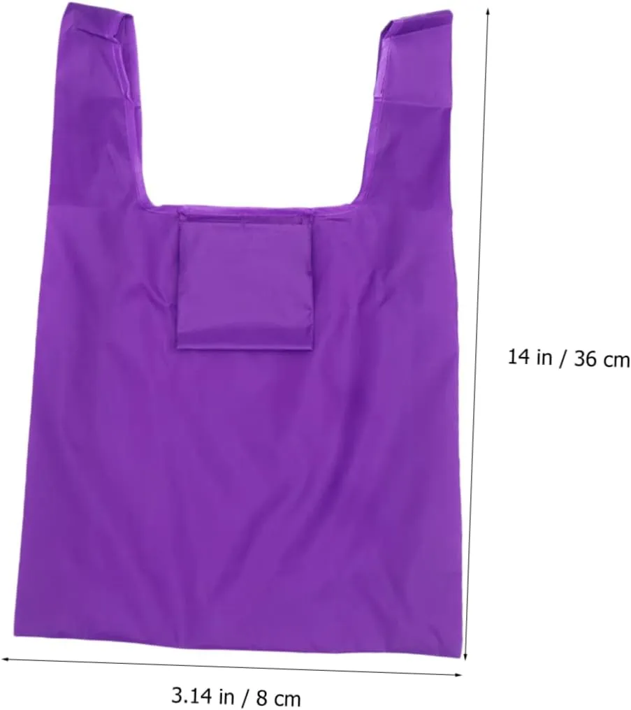 Alipis Foldable Large Capacity Shopping Bags Purple Storage Pouch for Grocery and Outdoor Use Portable Tote Bag