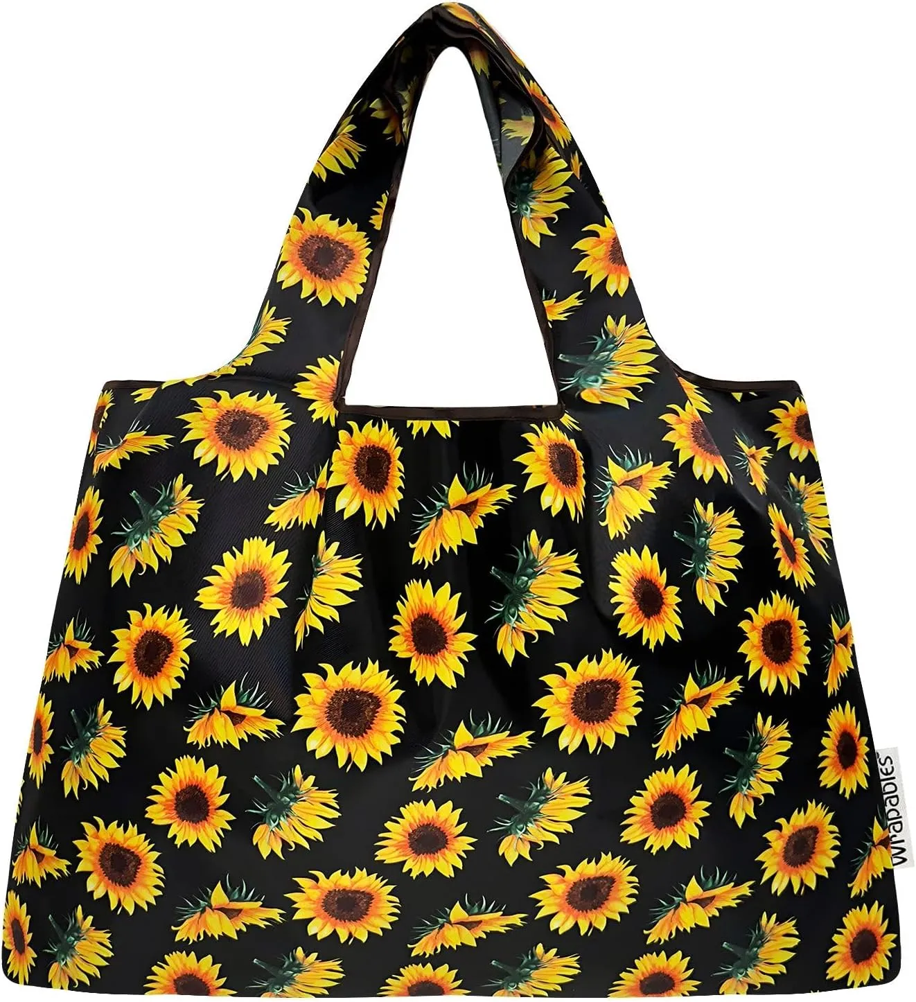 allydrew Large Foldable Tote Nylon Reusable Grocery Bags, 6 Pack