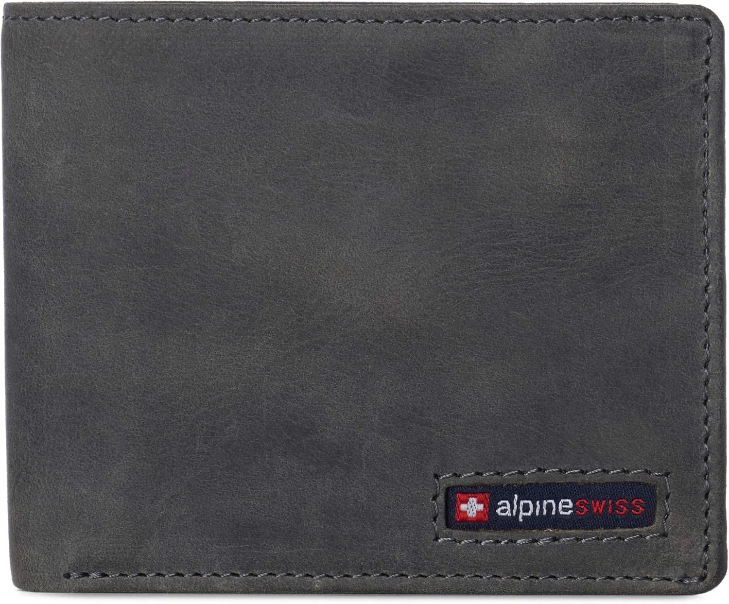 Alpine Swiss Mens Wallet for Men | RFID Protected Leather Mens Wallet | Spencer Bifold with Divided Bill Section | Gift Box | 2 ID Windows | 14 Card & Storage Pockets for Organization