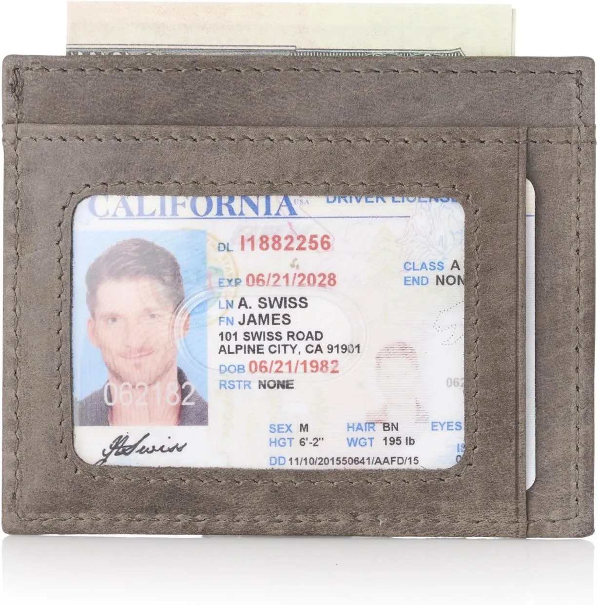 Alpine Swiss RFID Front Pocket Wallet ID Card Case