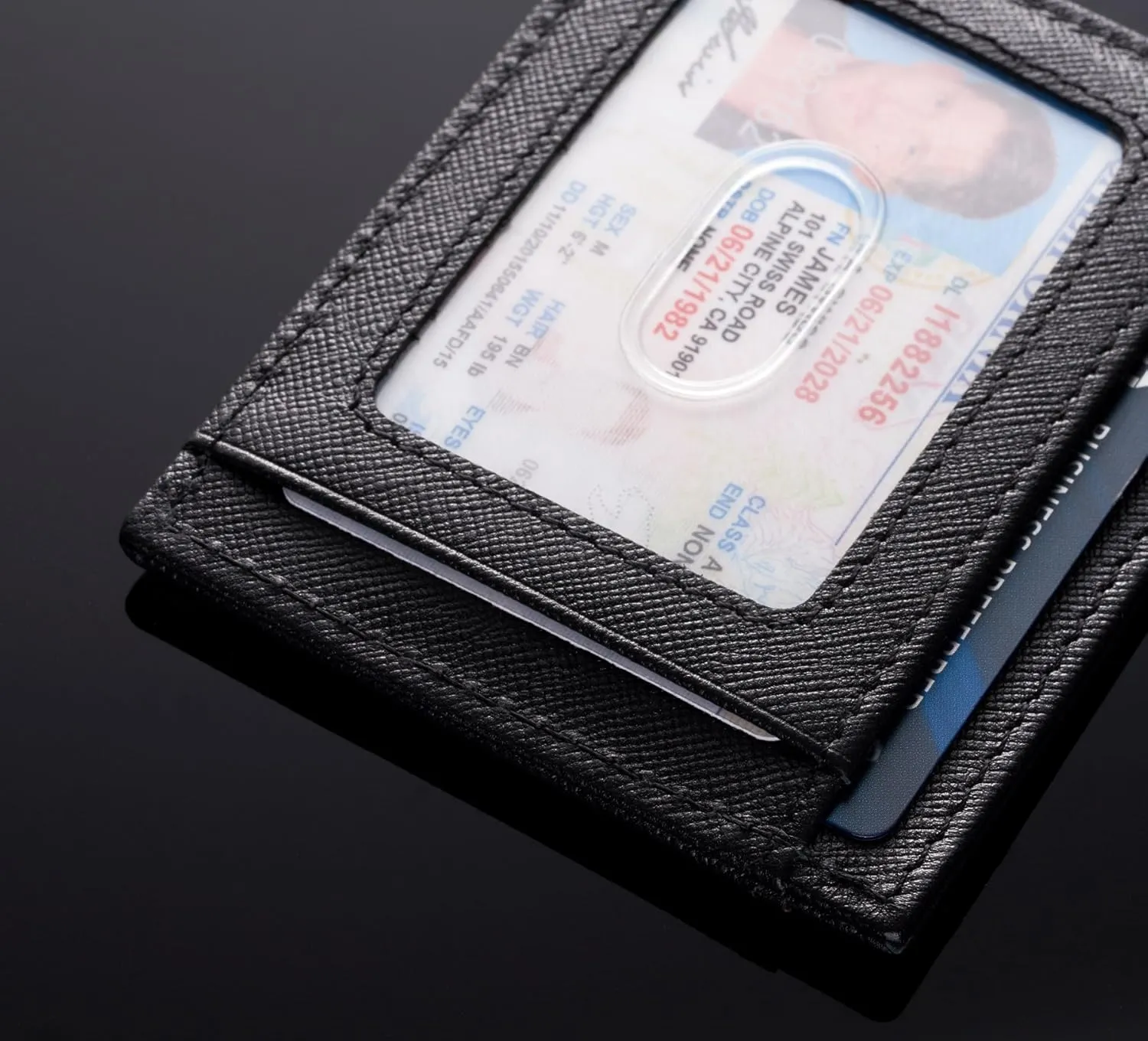 Alpine Swiss RFID Front Pocket Wallet ID Card Case