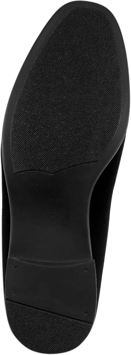 Amali Bradford - Microfiber Men's Slip-On Loafer with Gold Metal Bit - Smoking Slip On Dress Shoes for Men - Microfiber Formal Loafers for Men