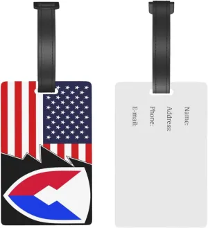 AMC Shoulder Insignia and America Luggage Tags for Suitcases Travel Tags ID Labels for Women Men Travel Bag Luggage Accessories