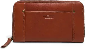 American Leather Co. Austin Continental Wallet for Women, Brandy, 100% Genuine Leather Wallet for Cards with RFID Contactless Technology, Functional & Fashionable, Women's Wallets with Bifold Slots