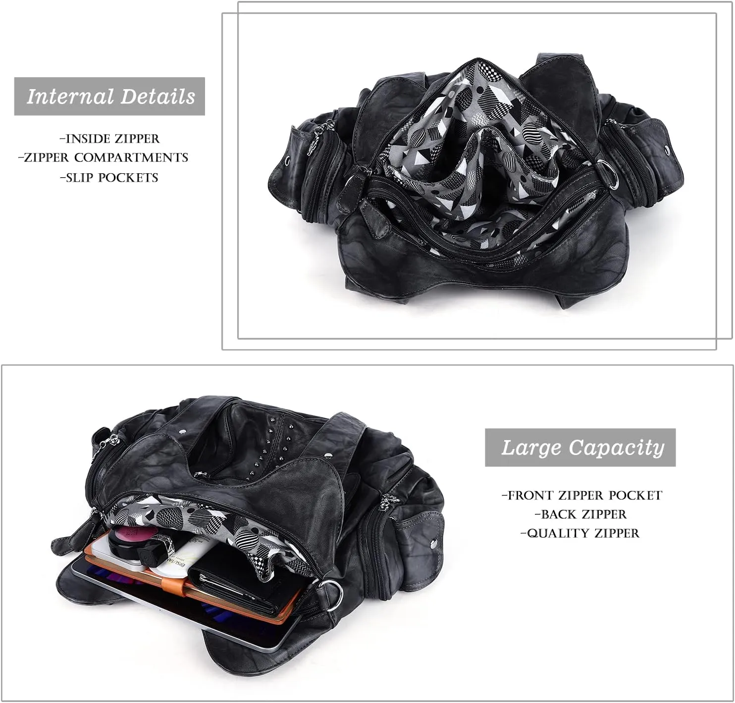 Angel Kiss Purses for Women Soft PU Leather Large Hobo Bags for Women Shoulder Bag