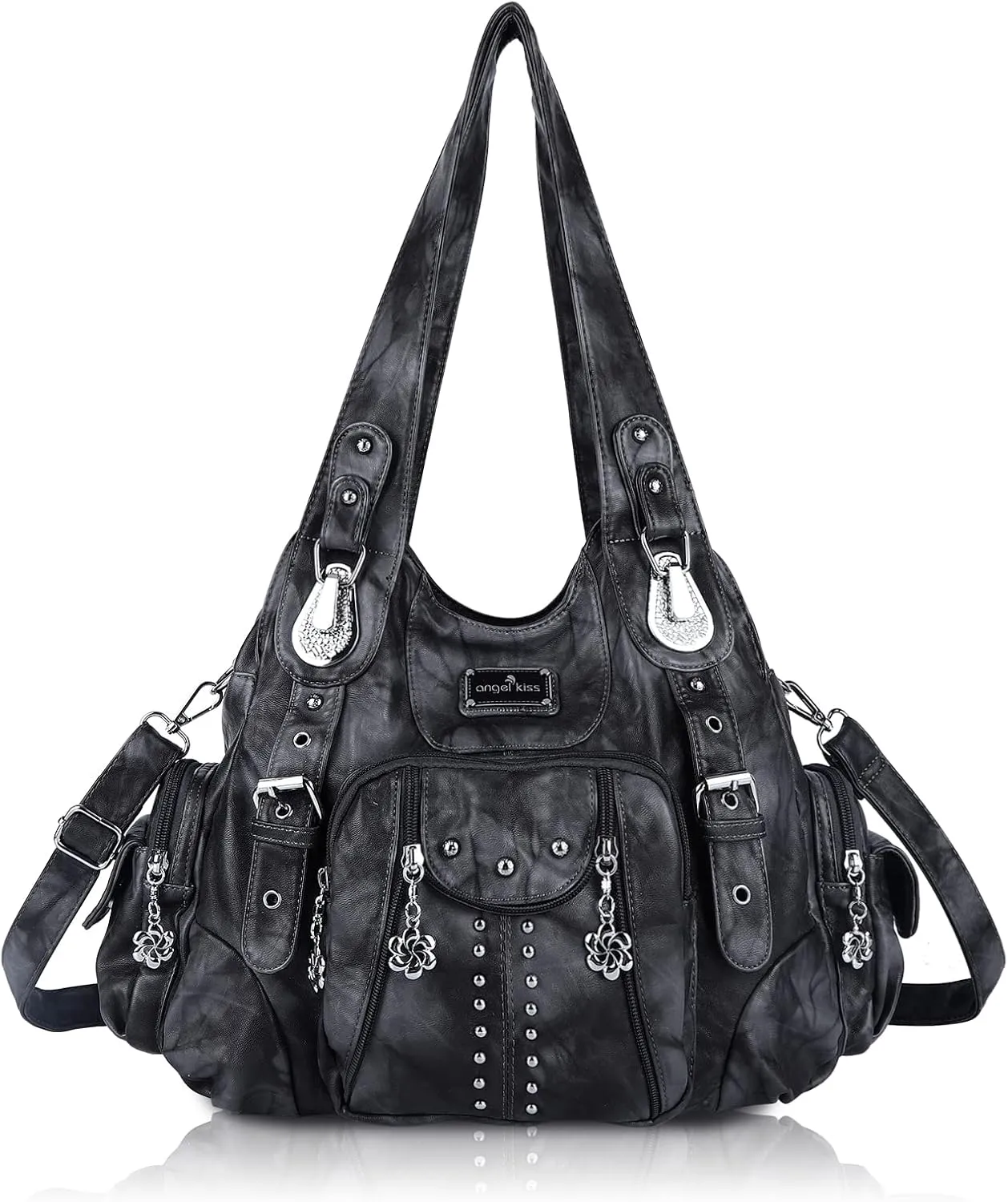Angel Kiss Purses for Women Soft PU Leather Large Hobo Bags for Women Shoulder Bag