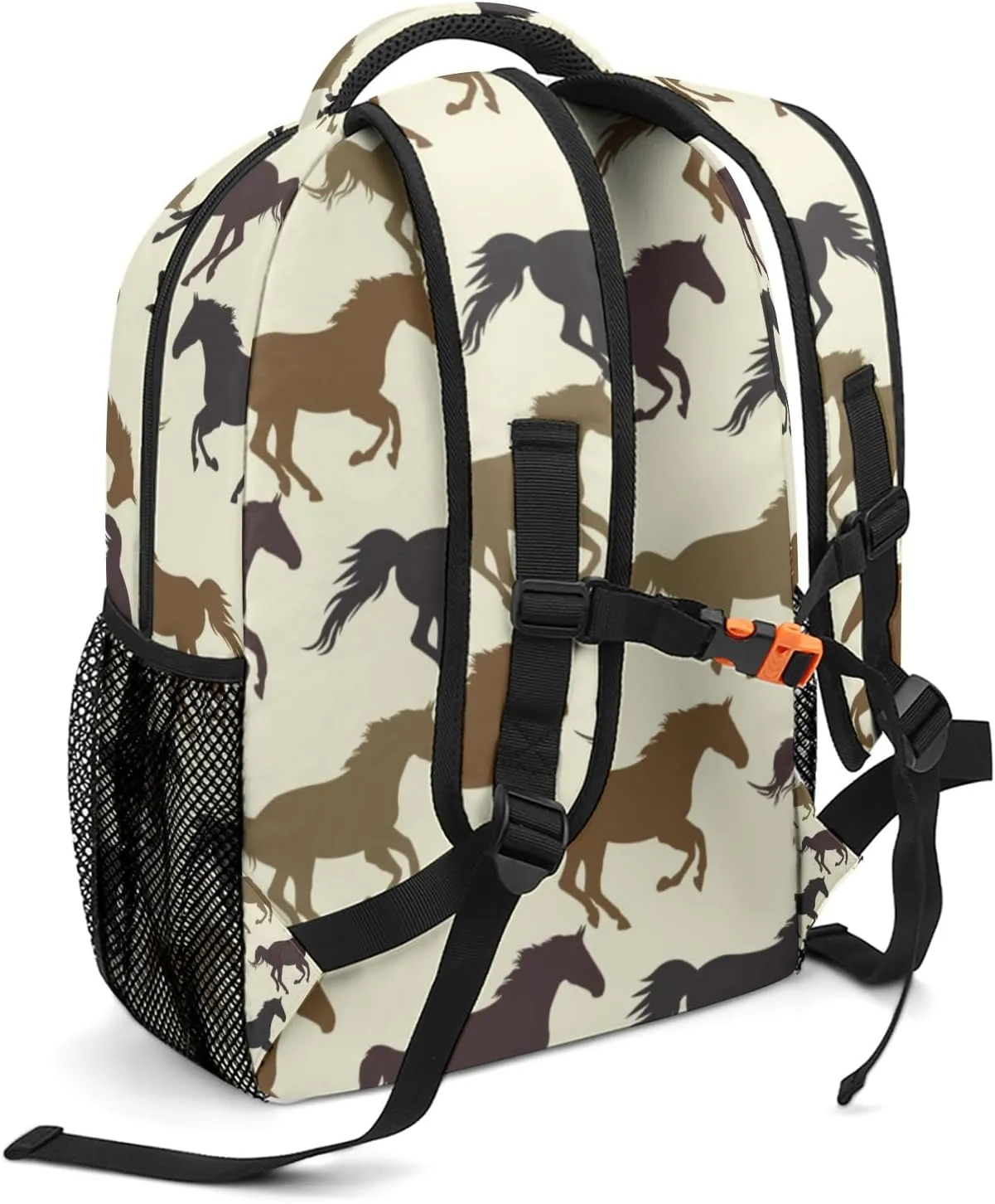 Animal Running Horse Backpack Personalized Name Waterproof Travel Bag for Boys Girls Gift