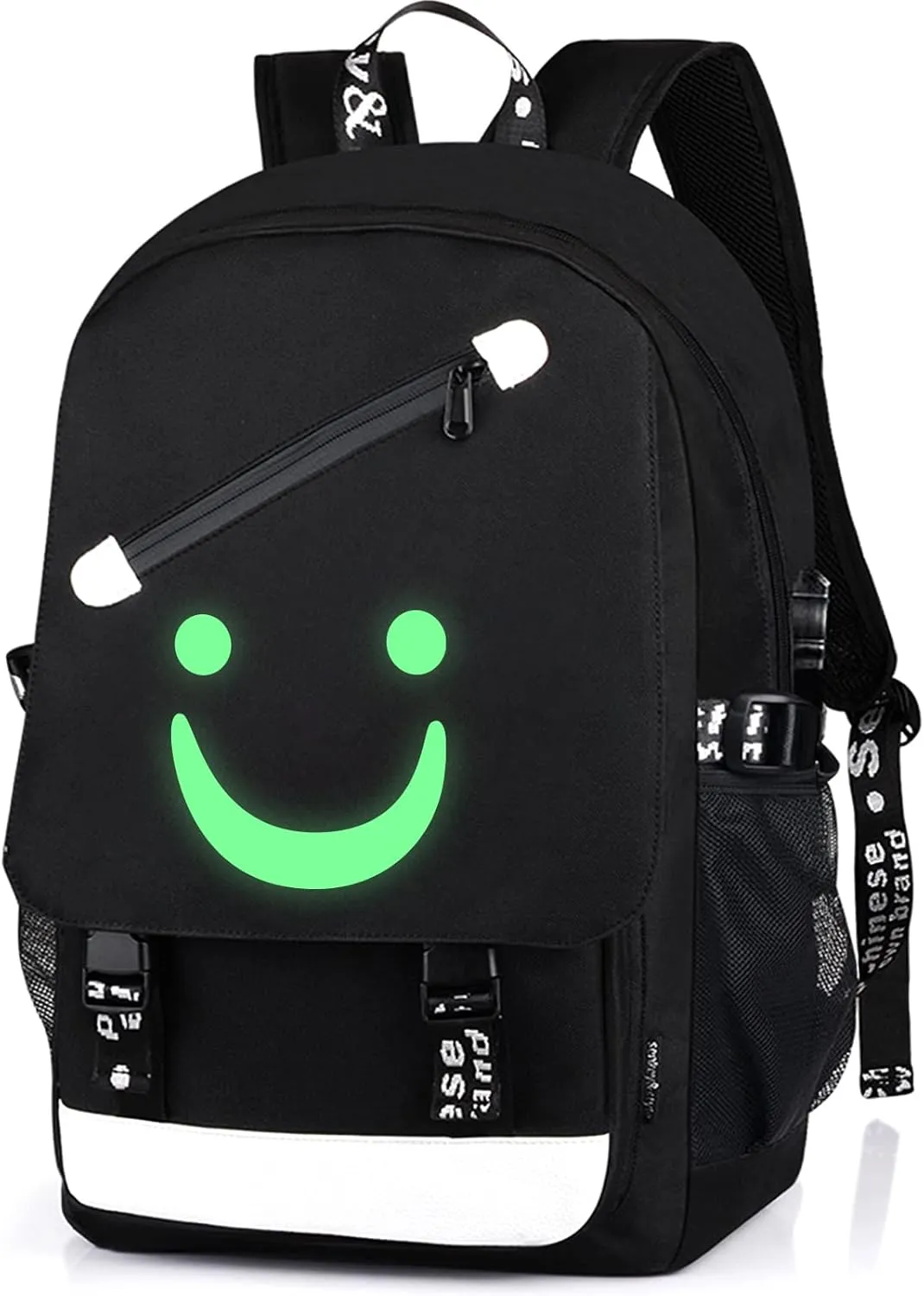 Anime Laugh Backpack for Boys,School Bags Glow Bookbags for Teenagers
