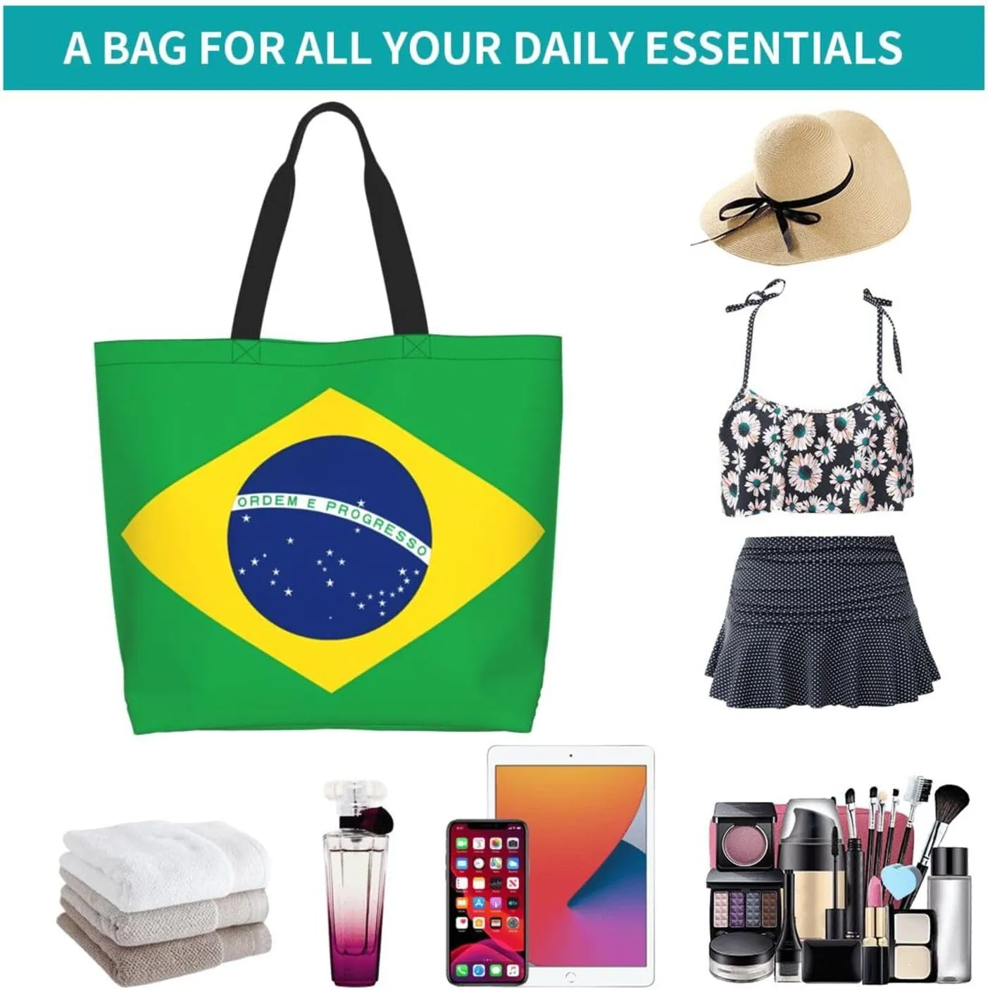 Antigua Barbuda Flag Women's Tote Bag Large Capacity Single Shoulder Bags Handbag for Shopping Work