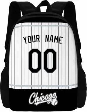 ANTKING Chicago Backpack School Bags Custom Name Number for Men Youth Boy Gift