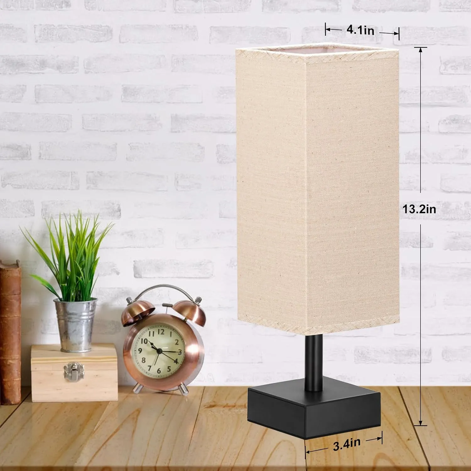 aooshine Beige Small Table Lamp for Bedroom, Minimalist Night Stand Light Lamp for Nightstand, Desk Reading Lamp for Kids Room