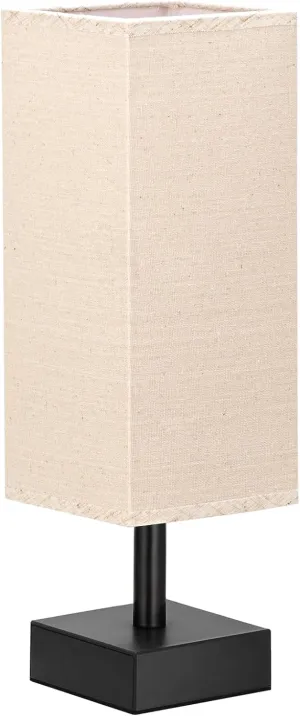 aooshine Beige Small Table Lamp for Bedroom, Minimalist Night Stand Light Lamp for Nightstand, Desk Reading Lamp for Kids Room