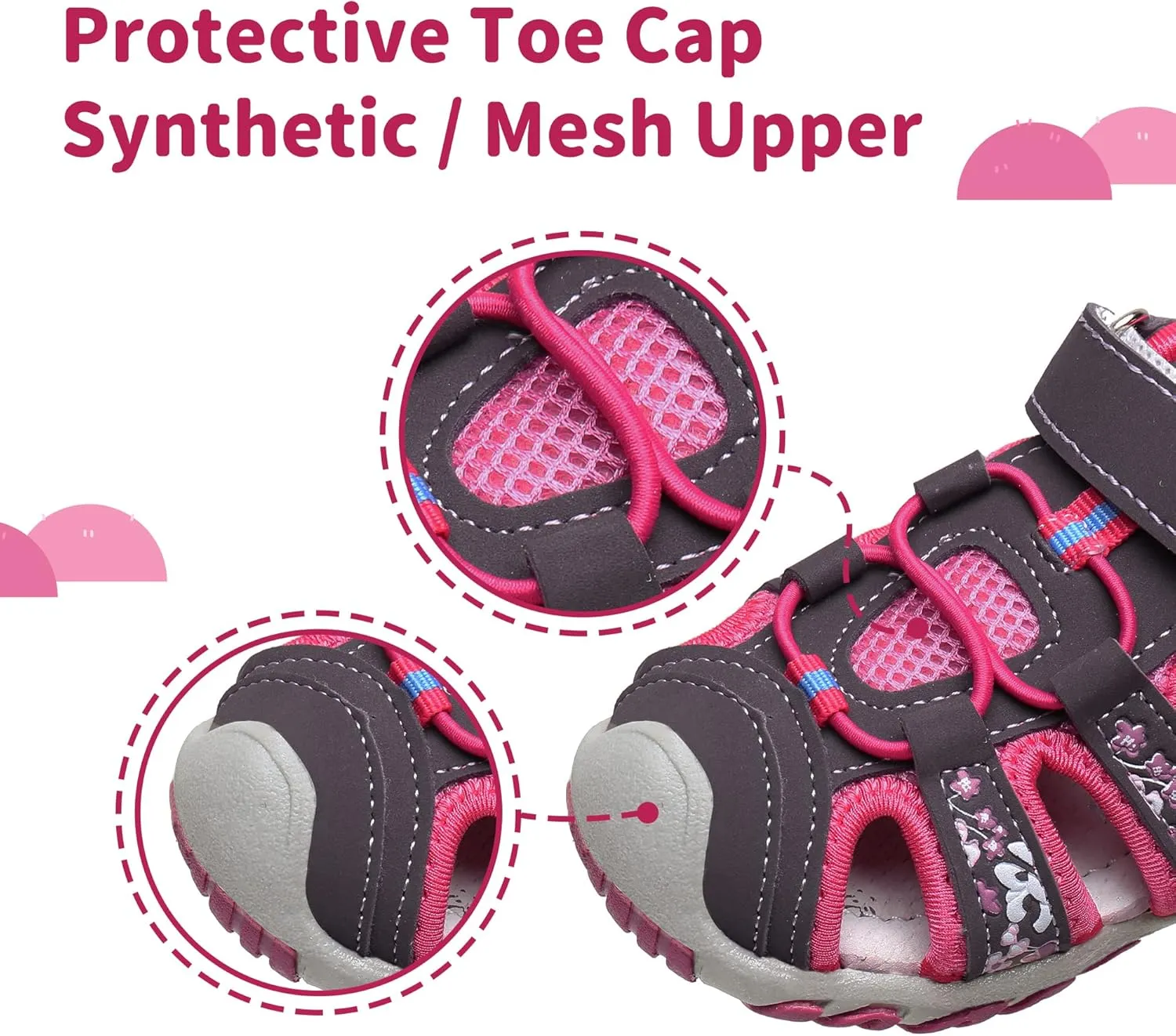 Apakowa Kid's Boy's Girl's Soft Sole Close Toe Sport Beach Sandals (Toddler/Little Kid)