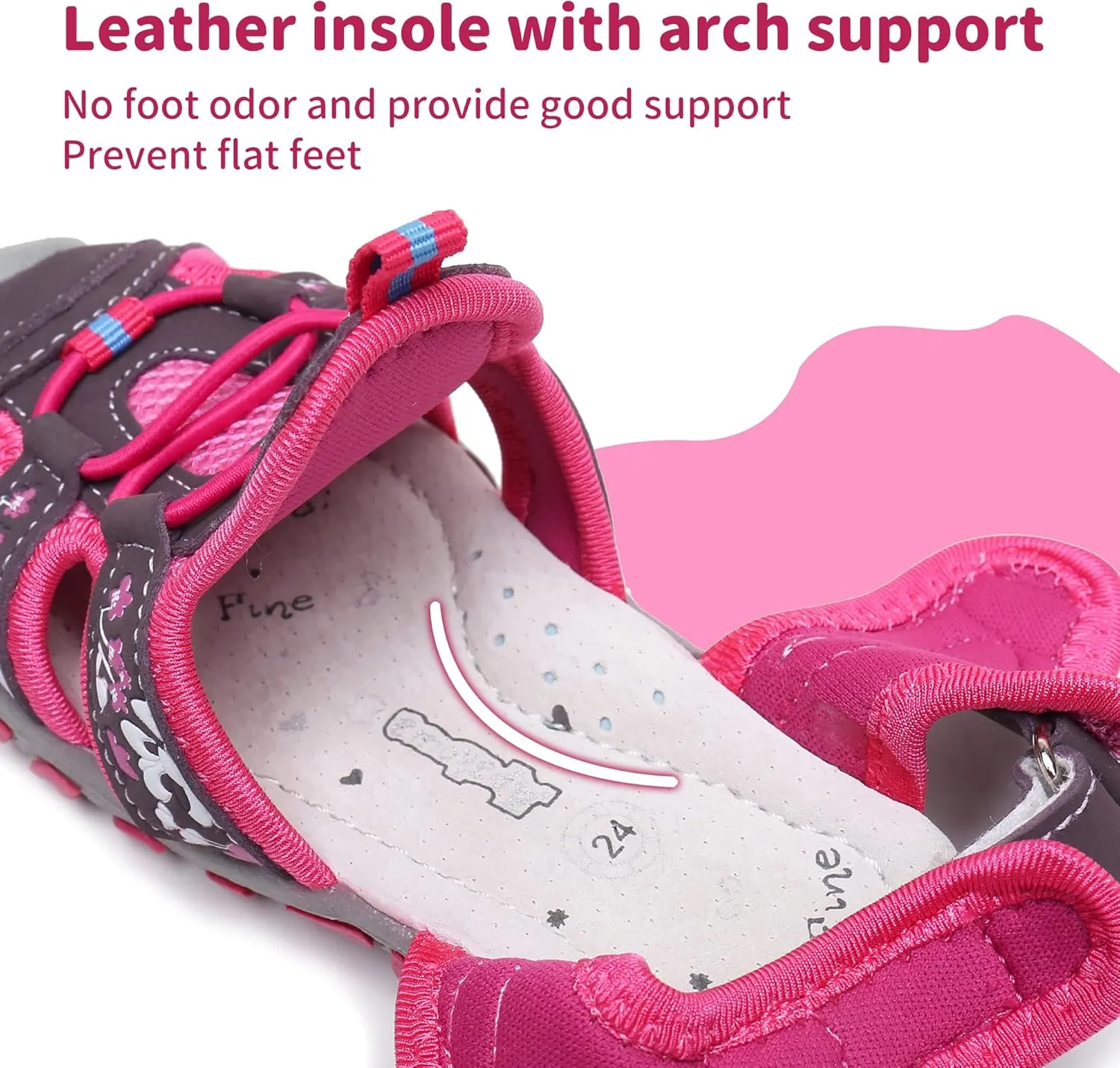 Apakowa Kid's Boy's Girl's Soft Sole Close Toe Sport Beach Sandals (Toddler/Little Kid)