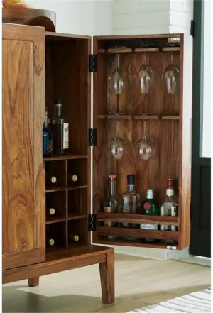 Ashley Furniture Dressonni Brown Bar Cabinet