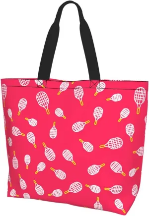 ASYG Tennis Tote Shoulder Bag Sport Grocery Bags Storage Handle Shopping Bag Tennis Portable Bag