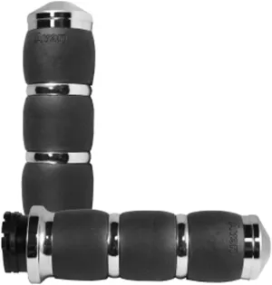 Avon Chrome Velvet Air 3-Ring Grips for 1985 and Newer Harley-Davidson models with Throttle Cables - AIR-93