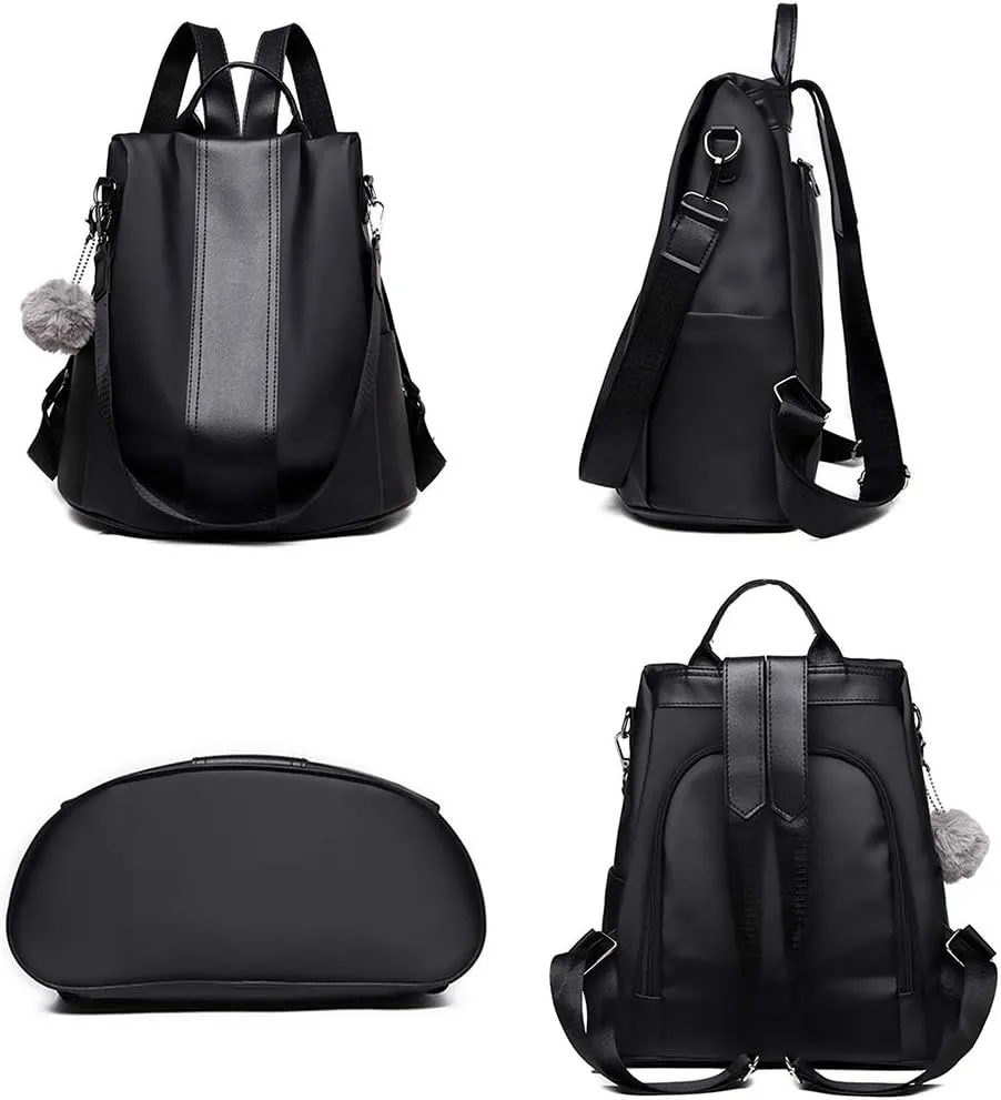 Backpack Purse for Women Fashion School Purse and Handbags Nylon Anti-theft Rucksack