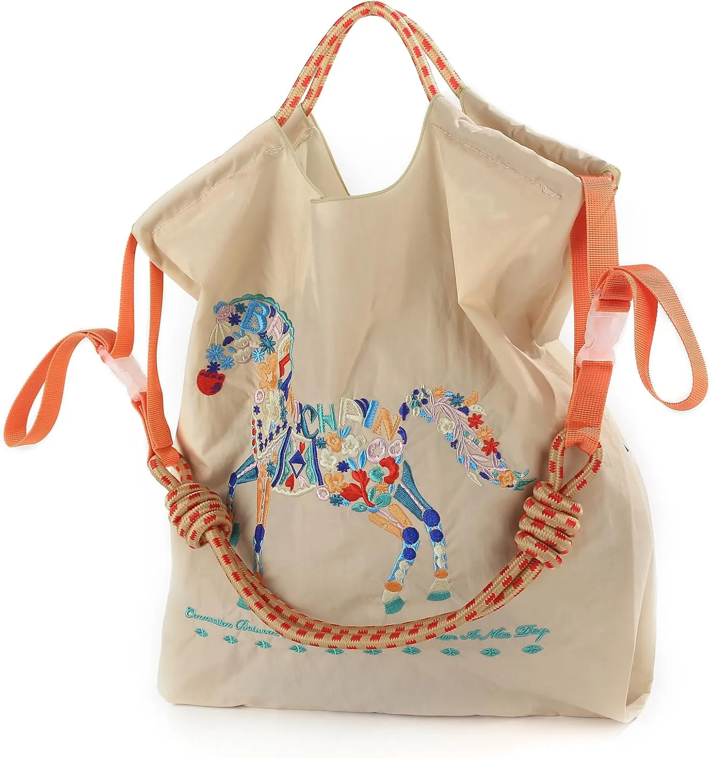 Ball&Chain Women's The Large Tote Bag Nylon Aesthetic Tote Bag for Women Beach Bag Shopping Bags